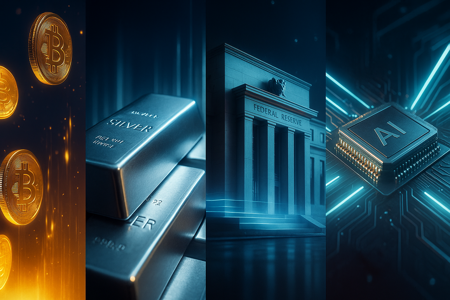 Market momentum builds as Bitcoin and silver surge, the Fed’s losses ease, and Marvell makes a major AI acquisition.