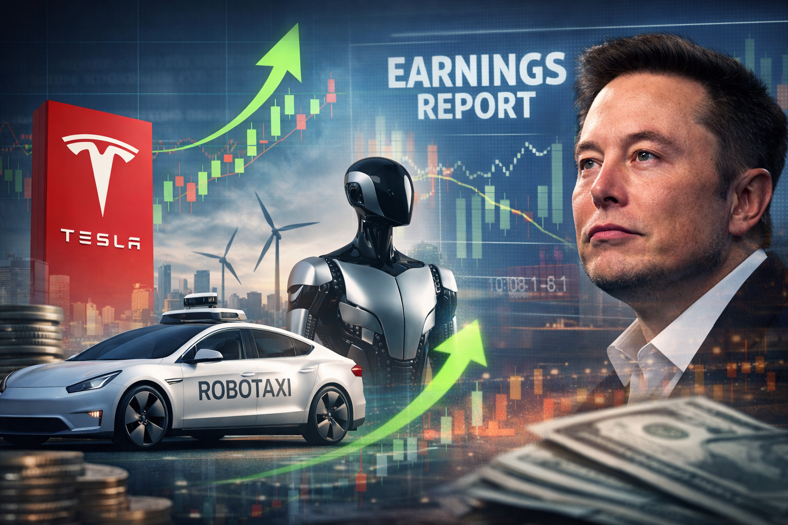 Tesla stock edge up ahead of Q4 earnings as investors focus on AI, robotaxi plans, margins, and energy growth.