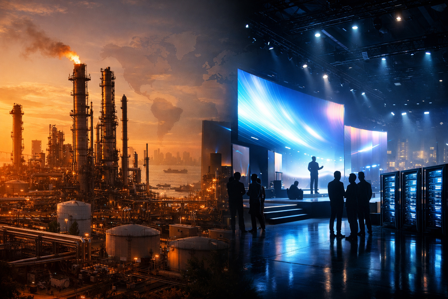 Trump jolts energy and tech markets as Venezuela oil hopes, CES chip battles, Samsung AI push, and India tariff threats collide.