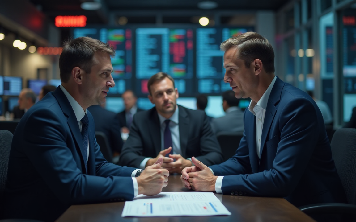 AI generated image of analysts discussing market mover